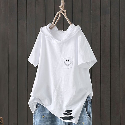 絶対可愛い ストリート系 スポーツ  定番 無地  フード付き Tシャツ