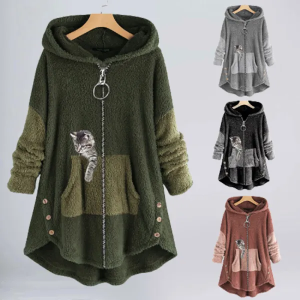 柔らかい 質感 キュート ファッション ジッパー スエード 生地 暖かい アウター