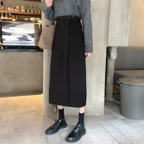 シンプル森ガールハイウエスト気質溢れAラインスカート