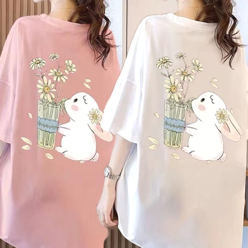 プリント動物柄半袖夏 服ラウンドネックレディース ファッション 通販 大人 可愛いTシャツ