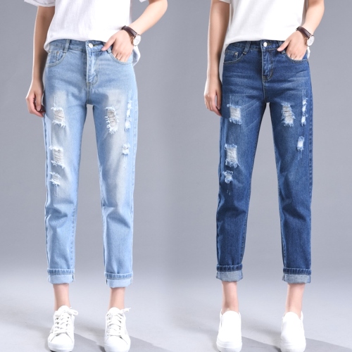 超目玉アイテム  ハイウエスト ダメージ加工  デニム サパンツ
