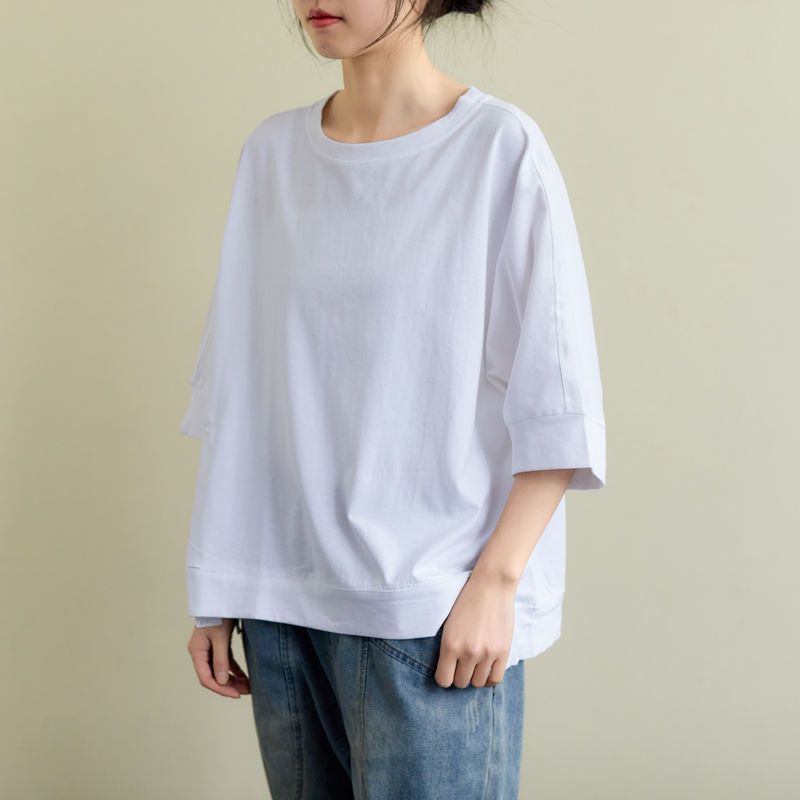 五分袖 ホワイト