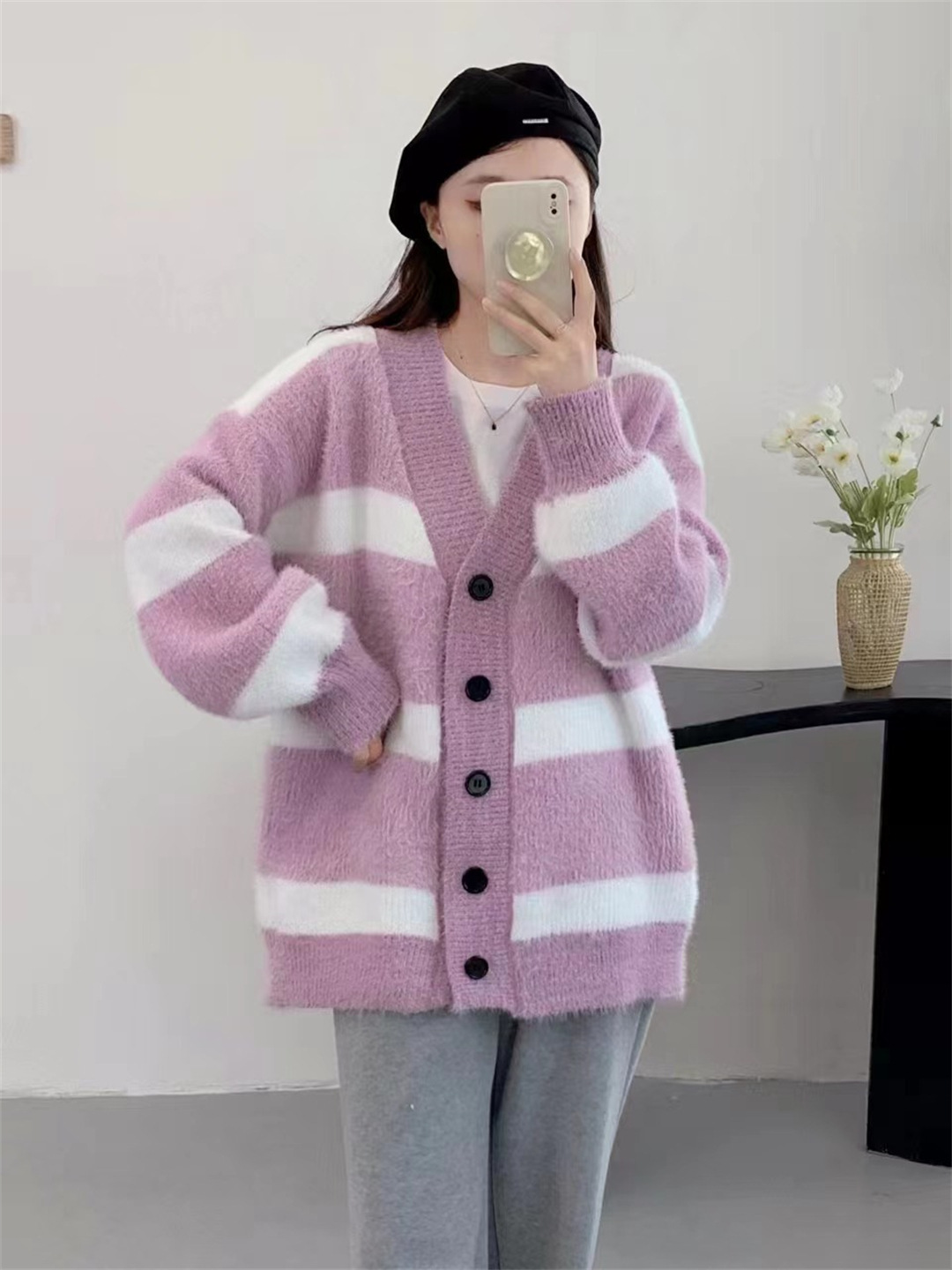 紫白色