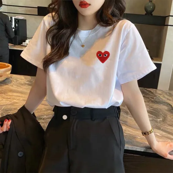 新作ホワイトクルーネックインナーTシャツ