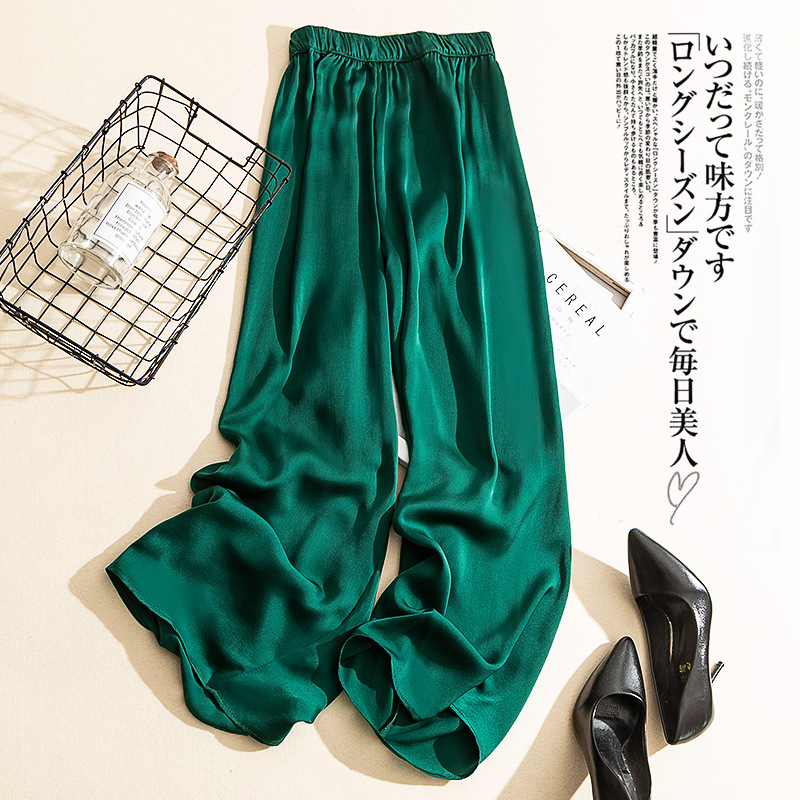 グリーン ロングパンツ