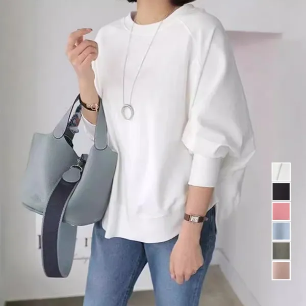 華やかさをプラス シンプル 無地 プルオーバー スウェット fashion ootd カジュアルコーデ ファッション コーディネート 今日のコーデ coordinate トレンドコーデ 着回しコーデ 大人コーデ 大人可愛い 大人ファッション