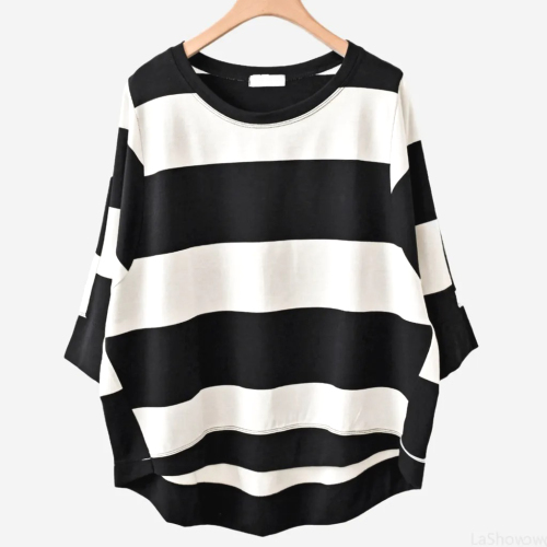 絶対欲しい カジュアル 七分袖 ボーダー ファッション Tシャツ