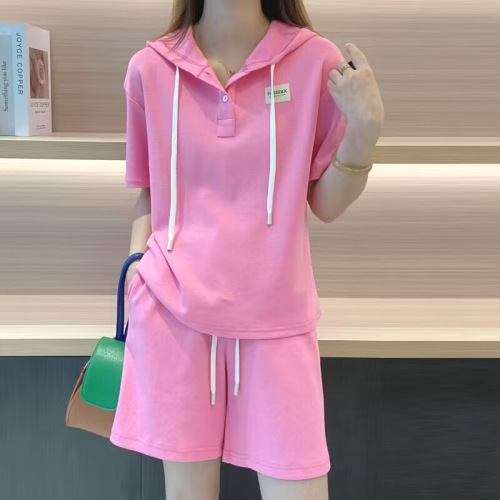 ショートパンツ  セットアップ  カジュアル  半袖  ゆったり  夏服  韓国風  新作  おしゃれ / ファッション  【2点セット】  レディース  大きめサイズ  セットアップ