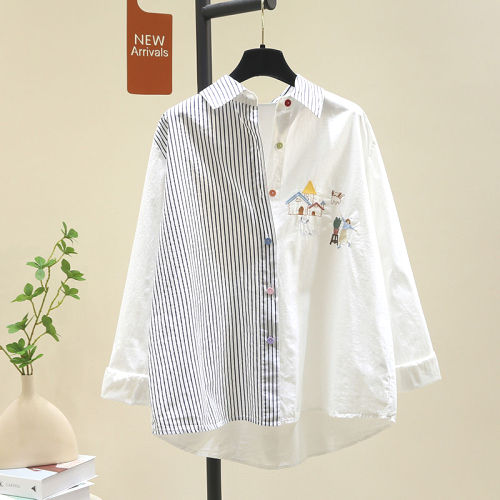 今季トレンド折り襟長袖ストライプ柄骨格ナチュラル着痩せ効果シンプルシャツファッションcoordinateカジュアルコーデコーディネート今日のコーデ大人コーデレディースfashionootd春コーデ春服
