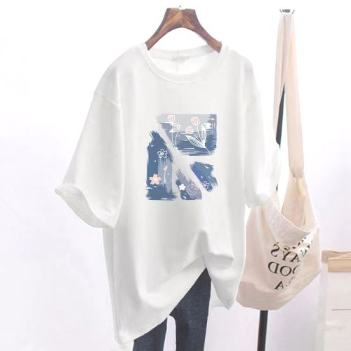 好評発売中 カジュアル ビックシルエット 着痩せ 体型カバー プリント Tシャツ