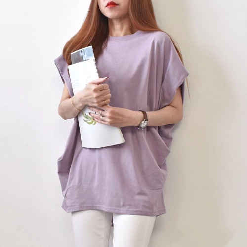 Tシャツ  不規則  半袖  どんなスタイルにも合う  夏服  デザイン  レイジー風  新作  おしゃれ / ファッション  インスタ流行  デザイン性  レディース  トップス