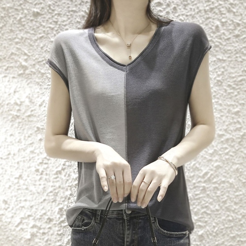 人気商品再入荷配色切り替えプルオーバーVネック半袖シンプルシャツファッションcoordinateカジュアルコーデコーディネート今日のコーデ大人コーデレディースfashionootd春コーデ春服夏コーデ夏服