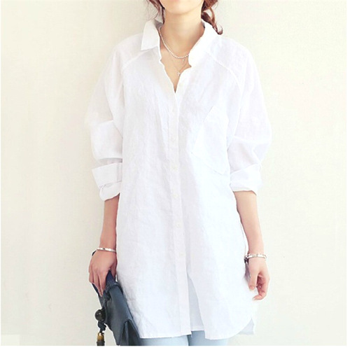 ロングシャツレディースシャツトップスチュニックシャツワンピ長袖Aライン無地ボタン付き体型カバー着痩せカジュアルゆったり