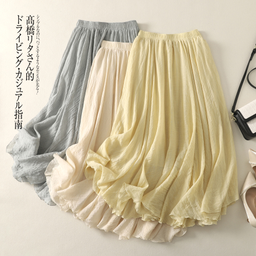 3色展開 快適な生地 レトロ 森ガール カジュアル スカート ホワイト 白 fashion ootd カジュアルコーデ ファッション コーディネート 今日のコーデ coordinate トレンドコーデ 着回しコーデ 大人コーデ 大人可愛い 