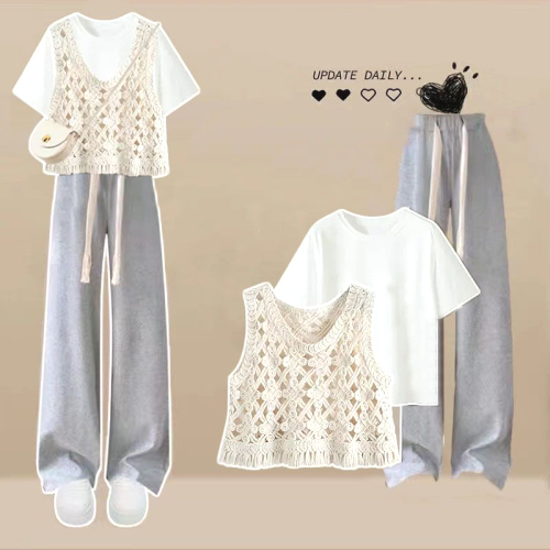 【単品販売】カジュアル 無地 半袖 トップス ＋パンツ 二点セット fashion ootd カジュアルコーデ ファッション コーディネート 今日のコーデ coordinate トレンドコーデ 着回しコーデ 大人コーデ 大人可愛い 大人ファ