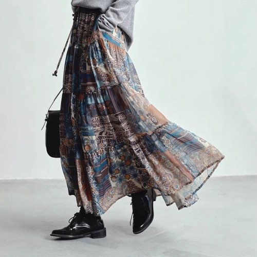 好印象MAX♡ 骨格ナチュラル プリント Aライン 大人可愛いAライン 通勤 シンプル スカート fashion ootd カジュアルコーデ ファッション コーディネート 今日のコーデ coordinate トレンドコーデ 着回しコーデ 大