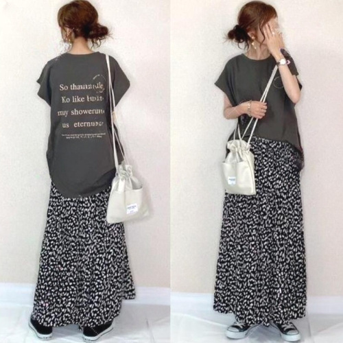 Tシャツ  プリント  半袖  ゆったり  新作  【2点セット】