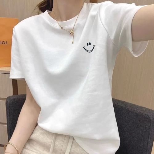 今季大注目 プルオーバー コーディネート自在 プリント ラウンドネック 半袖 シンプル Tシャツ