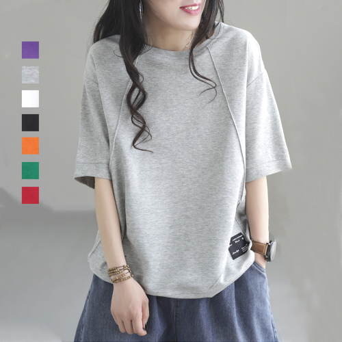 リピー数高 無地 ラウンドネック 半袖 きれいIライン フード付き シンプル Tシャツ fashion ootd カジュアルコーデ ファッション コーディネート 今日のコーデ coordinate トレンドコーデ 着回しコーデ 大人コーデ 