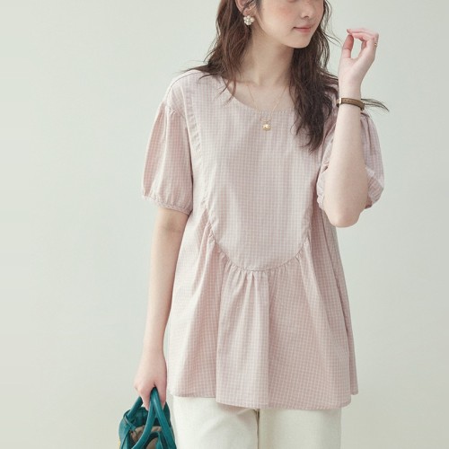 シャツ  コットン  半袖  ゆったり  夏服  コットン100%  M  若く見え  レディース  トップス