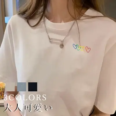 3色展開 定番シンプル ファッション感満々 カジュアル プリント Tシャツ ブラック 黑 ホワイト 白 グレー fashion ootd カジュアルコーデ ファッション コーディネート 今日のコーデ coordinate トレンドコーデ 着