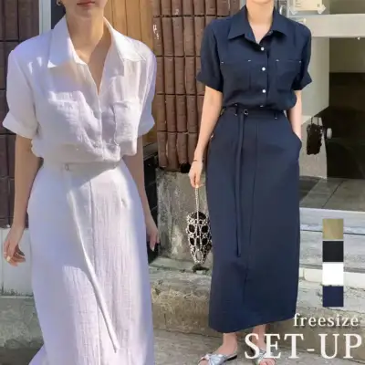 シャツ  セットアップ  新作  レディース