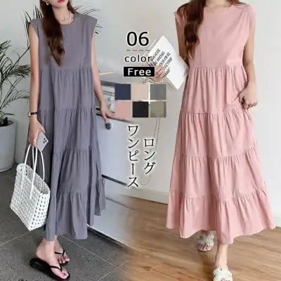 落ち感が美しいロングワンピース。