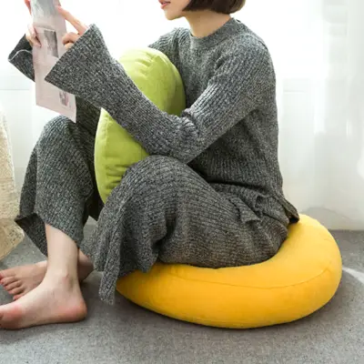 おしゃれ度アップ上品さたっぷり無地綿麻丸型チェアパッドファッション椅子用おしゃれ座布団
