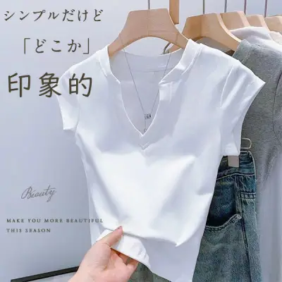 『大人が着たいアイテム』 半袖 無地 Vネック コーディネート自在 プルオーバー シンプル Tシャツ ブラック 黑 ホワイト 白 fashion ootd カジュアルコーデ ファッション コーディネート 今日のコーデ coordinate 