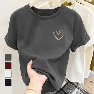 着回し力抜群 プリント プルオーバー 半袖 ポリエステル綿 ラウンドネック カジュアル Tシャツ 白 黒 グレー fashion ootd カジュアルコーデ ファッション コーディネート 今日のコーデ coordinate トレンドコーデ 
