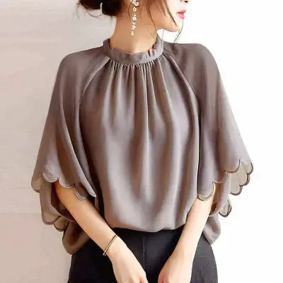 着回し力抜群 無地 スタンドネック ギャザー ブラウス fashion ootd カジュアルコーデ ファッション コーディネート 今日のコーデ coordinate トレンドコーデ 着回しコーデ 大人コーデ 大人可愛い 大人ファッション き