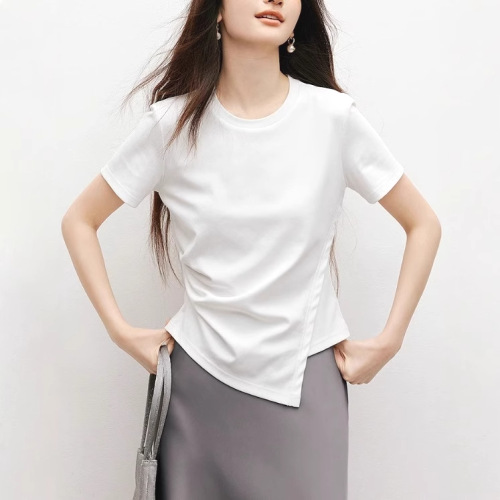 Tシャツ  ホワイト  デザイン  新作  デザイン性  レディース  トップス
