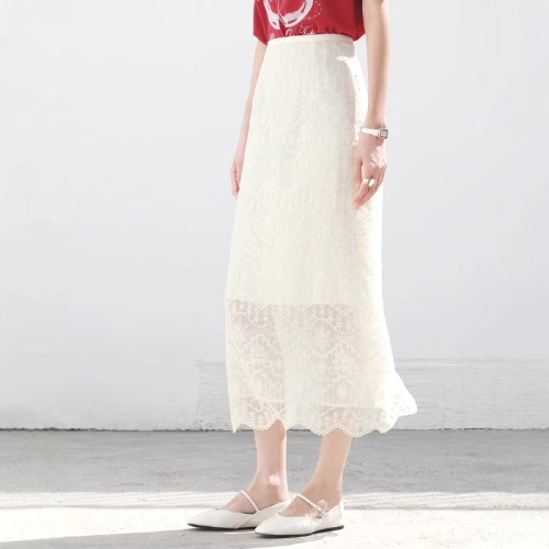 レース  シルク  夏服  ストレート  新作  刺繍 レディース  ボトムス