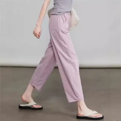 テーパードパンツ  ワイドパンツ  カジュアル  スリムに見える  ゆったり  ハイウエスト  夏服  通勤/OL  新作  2024  レディース  ボトムス