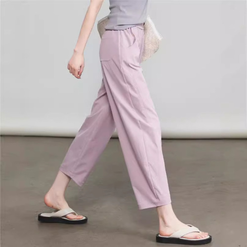 テーパードパンツ  ワイドパンツ  カジュアル  スリムに見える  ゆったり  ハイウエスト  夏服  通勤/OL  新作  2024  レディース  ボトムス