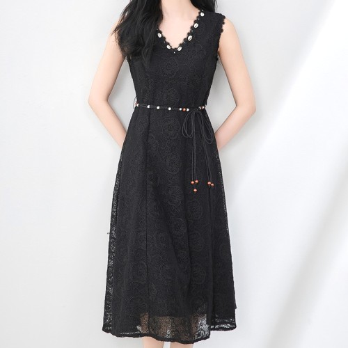 タンクトップ  Vネック  クルーネック  夏服  リゾートスタイル  おしゃれ / ファッション  刺繍  デートワンピース