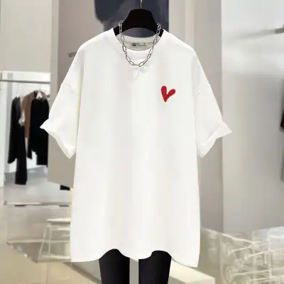 今季人気 細身シルエット ラウンドネック 半袖 休日/外出 パターン カジュアル Tシャツ