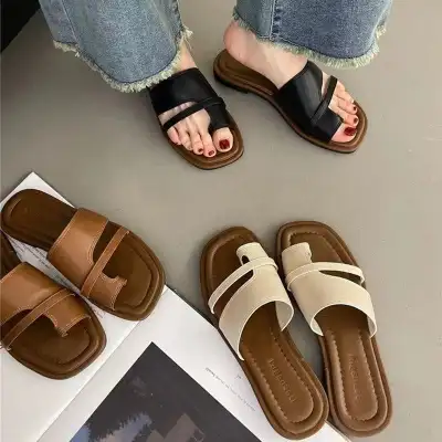 今季人気 カジュアル キック ローファー ファッション フラットヒール サンダル