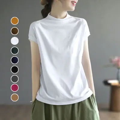 「着回しのコツ」 半袖 無地 ハーフネック プルオーバー シンプル Tシャツ カジュアル ファッション コーディネート 今日のコーデ トレンド 着回し 大人 ootd 夏コーデ 夏服 レディース 20代 30代 40代 50代