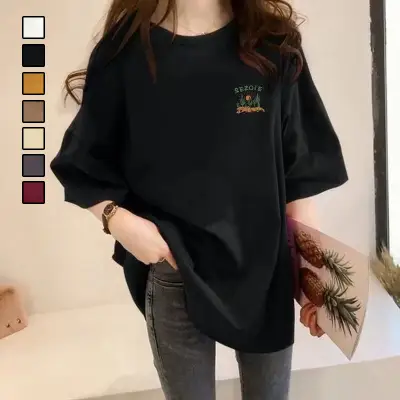 今季大注目プリントお家コーデラウンドネックプルオーバー半袖カジュアルTシャツコーディネートカジュアルファッション着回しootd夏コーデ夏服レディース20代30代40代50代