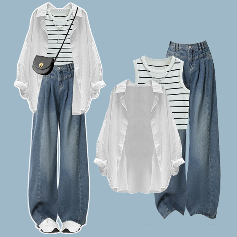 シャツ+ホワイト/タンクトップ+パンツ