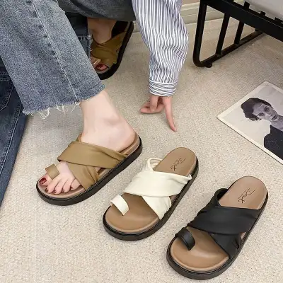 新品登場☆推薦  柔軟性に優れた ソフト 軽量 足裏にフィット キック ビーチ シンプル ローファー 平底 サンダル