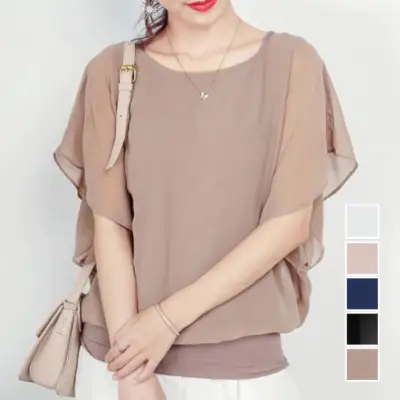 一枚で視線を奪う フェミニン 無地 ドルマンスリーブ プルオーバー ブラウス 大人 ootd 夏コーデ 夏服 レディース ファッション 20代 30代 40代 50代 カジュアル コーディネート トレンド 着回し