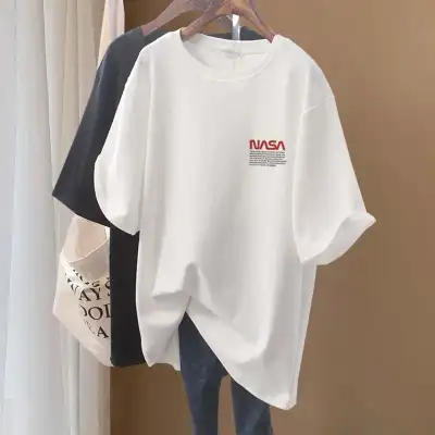 人気上昇中 アルファベット ラウンドネック 半袖 プリント プルオーバー ファッション Tシャツ
