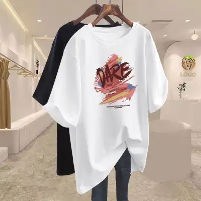 売り切れ必至 中長 ラウンドネック アルファベット プリント 半袖 カジュアル Tシャツ