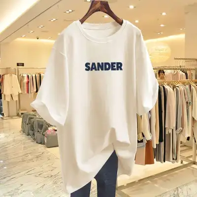 人気上昇中 ラウンドネック プルオーバー 半袖 プリント アルファベット シンプル Tシャツ