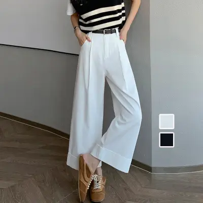 人気上昇中 アンクル丈（9分丈） ファスナー ポケット付き ベルト付き 無地 カジュアル ガウチョパンツ 大人 ootd 夏コーデ 夏服 レディース ファッション 20代 30代 40代 50代 カジュアル コーディネート トレンド 着回し