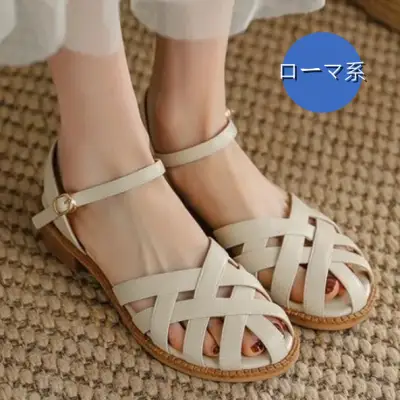買わなきゃ損 カジュアル 丸トゥ ローヒール ワンシェイプバックル 透かし彫り サンダル ホワイト 白 大人 ootd 夏コーデ 夏服 レディース ファッション 20代 30代 40代 50代 カジュアル コーディネート トレンド 着回し