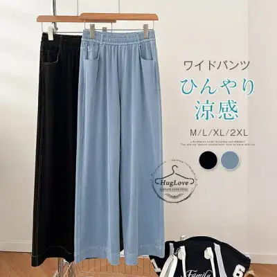 柔らかで動きやすい、着回し自在のワイドパンツ。
