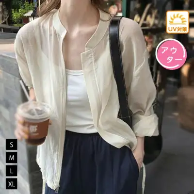 アウター 透け感 紫外線対策 大人女子 トップス 長袖 羽織り カーデ 冷暖房対策 体型カバー